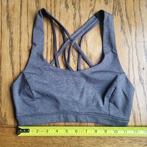 lululemon athletica Gray Strappy Sports Bra